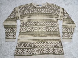 Vintage 1990s Bedford Fair XL? Long Sweater Geometric (Small Hole)* - £5.56 GBP