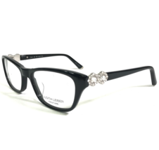 Judith Leiber Eyeglasses Frames Duet Jet Black Silver Crystals Sparkly 53-17-135 - £74.80 GBP