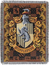 Hufflepuff Crest Northwest 48 X 60 Inch Woven Tapestry Throw Blanket. - £29.05 GBP