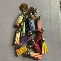 14pc Mixed Velvet Tassel Pendant Charm Bag Key Chain Decor Craft Jewelry... - $6.98 CAD