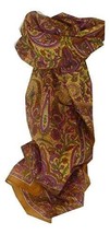 Mulberry Silk Traditional Long Scarf Kera Gold by Pashmina &amp; Silk - £19.43 GBP