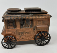 Vintage Copper Popcorn Wagon Bank for Family Federal Savings Piggy Bank - £9.28 GBP
