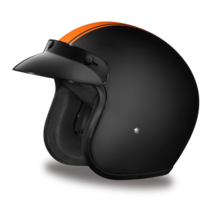 Daytona CRUISER- W/ Orange Pin Stripe Dot Motorcycle Helmet DC6-O - £89.17 GBP