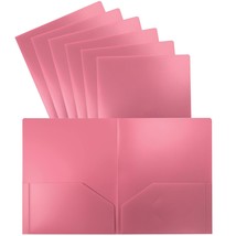 Heavyweight Plastic 2 Pocket Portfolio Folder, Letter Size Poly Folders By , 24  - £30.36 GBP