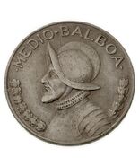 Moneda De Plata Balboa De 1/2 De Panamá De 1933 En Condición XF KM 12.1 - €54,03 EUR