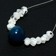 Line Agate Rainbow Moonstone Beads Natural Loose Gemstone Jewelry Free S... - £2.09 GBP