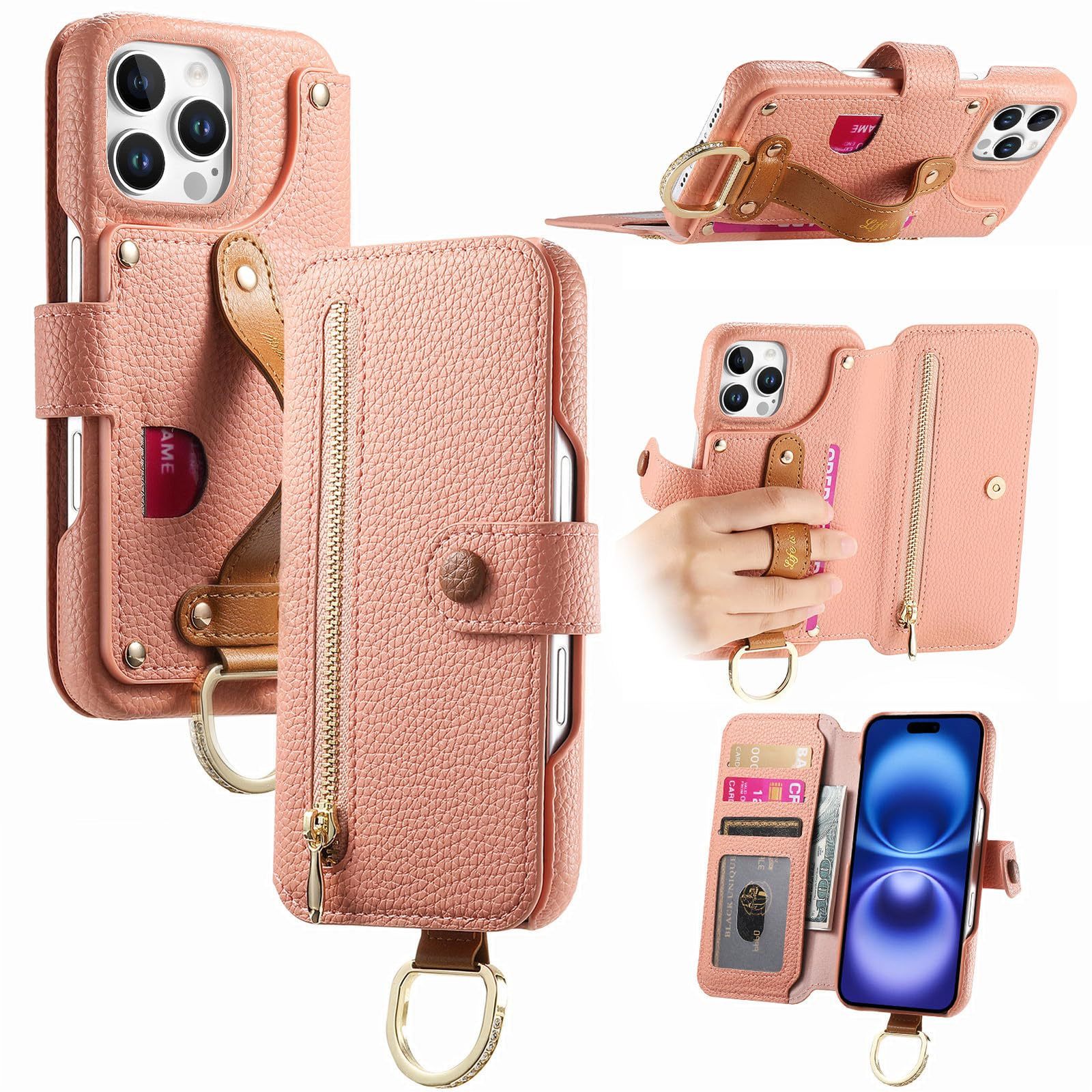 for iPhone 14 Plus (6.7 inch (Color: Pink) Premium Magnetic Flip case Le... - $57.18