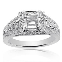 0.85 Carat Diamond Engagement Ring 18K White Gold Setting - £1,412.58 GBP