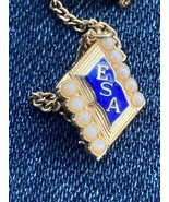 ESA Epsilon Sigma Alpha ΕΣΑ Pin Pin Back Seed Pearls College Service Org - $564.52 MXN
