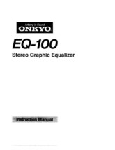 Onkyo EQ-100 Equalizer Owners Manual - $22.24