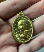 Spirituality Thuad Tuad LP Tim Talismans Lucky Fortune Thai Coin Amulet - $29.70