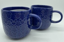 Disney Parks Mickey Mouse Icon Mug Blue Lot Of 2 New - $36.92