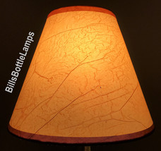 Rustic Cottage Crackle Table Light Lamp Shade Clip-On Bulb Style 9&quot; Inch Cone - £26.57 GBP