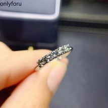 R gray moissanite ring jewelry 0 7ct vvs1 half eternity band moissanite diamond wedding thumb200