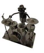 Silver Metal Nuts &amp; Bolts Drummer Figurine Decoration NEW - £19.80 GBP