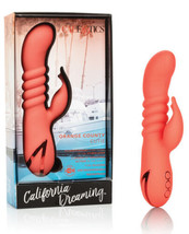 California Dreaming Orange County Cutie Thrusting Silicone Rechargeable Vibrator - £58.74 GBP