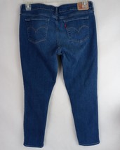 Levi&#39;s 711 Womens Dark Wash Distressed Whiskered Skinny Jeans Size 31 Inseam 25&quot; - £15.18 GBP