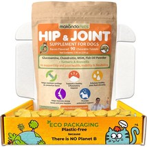 Hip and Joint Supplement for Dogs-Turmeric, Glucosamine. Dog Pain Relief 90 Tabs - $29.99