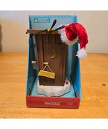 Santa&#39;s Farting Outhouse Lights &amp; Sounds Christmas Decor Toy – Big Lots New - $71.73