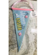 Way to Celebrate Happy Easter Blue Felt Hanging Pennant, 18&quot; Embroidered... - $562.24 MXN