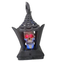 GEMMY Animated Skull Lantern Light Sound Halloween Prop Hanging Decor - $24.74