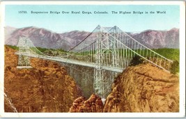 Suspension Bridge over Royal Gorge Colorado Postcard - £7.71 GBP