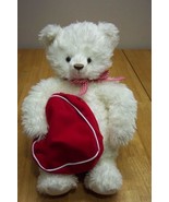 Hallmark WHITE TEDDY BEAR W/ HEART BAG Stuffed Animal - £13.78 GBP