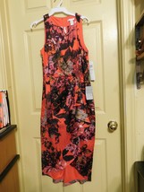 London Times Red Poly Floral Dress 4 Boutique Brand $98 NWT - £15.97 GBP