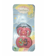 BABY PACIFIER 2 Pc with Pacifier Holder By Care Bears - £7.47 GBP