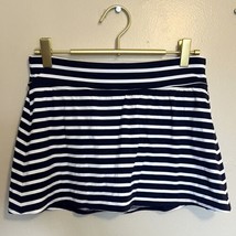 Lands End Swimsuit Skirt Bottoms Sz 2 Navy Blue White Stripe Built In Br... - £27.45 GBP