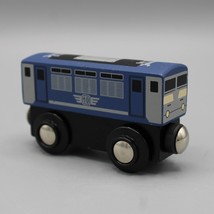 Maxim Wooden Train Blue #10 Magnetic Front & Rear Brio - $9.89