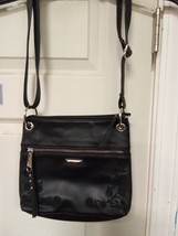 Rosetti Black Floral Embroidery Crossbody Bag Purse Handbag O-Rings 197ep - $23.00