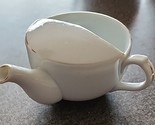 Vintage 1962 ~ White ~ Ceramic ~ Medical Feeding/Drinking Pot ~ Invalid ... - $29.92