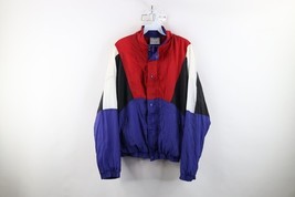 Vtg 90s Streetwear Mens Large Distressed Lined Color Block Windbreaker J... - $39.55
