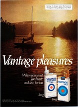 1981 Vantage 100s Cigarettes Sailboat Sunset Sailing Vintage Print Ad Wall Art - £8.55 GBP