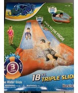 Inflatable Water Slide Triple Pool Kids Park Backyard Play Fun Outdoor S... - £67.46 GBP