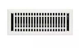 New White 4&quot; x 12&quot; Contemporary Steel Floor Register by Signature Hardware - $24.95