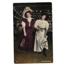 Vintage Postcard A Pair of Tights Antique Funny People Dated June 1910 Unposted - £5.43 GBP