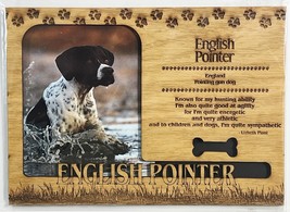 ENGLISH POINTER Dog Profile Laser Engraved Wood Picture Frame Magnet - $9.90