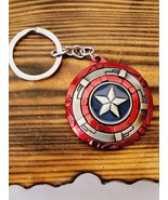 Captain America Shield - Steve Rogers - Brushed Nickel Colored Metal Key... - £7.66 GBP