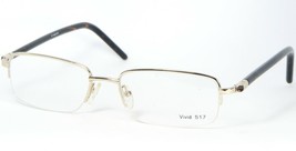 New Vi Vi D 517 Shiny Gold Eyeglasses Glasses Half Rim Metal Frame 54-18-140 Mm - $39.60