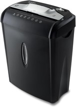 AU740XA 7 Sheet Crosscut Paper Credit Card Shredder with Basket Black - $116.86