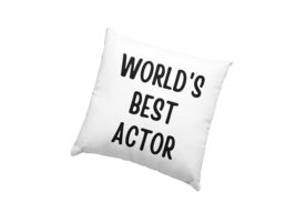 World&#39;s Best Actor Pillow, Actor Gift Pillow, Funny Actor Pillow - £23.32 GBP