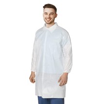 AMZ Medical Supply White Disposable Lab Coat Women and Men, Pack of 10... - £22.16 GBP
