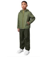 Mondetta Boys Girls Rain Jacket Pants Green 2-Piece Wind Water Resistant - $76.29 CAD