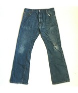 Levi&#39;s Mens 517 Denim Blue Jeans 36W x 34L Distressed Knee Hole Stain Fr... - £19.35 GBP