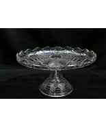 Pedestal Cake Stand Jacob&#39;s Ladder By US Glass c.1891 No Issues Found - £37.22 GBP