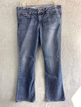 gap jeans women&#39;s size 30/10r curvy bootcut low rise stretch denim blue - $14.99