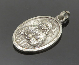 925 Sterling Silver - Vintage Medal Of Our Lady Virgo Carmeli Pendant - PT16712 - £27.98 GBP