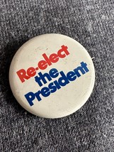 Vintage “RE-ELECT The President” 1972 Richard Nixon Pin Button Badge 1.25” - £3.93 GBP
